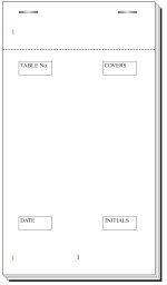 Restaurant and Bar Waiter Order Pads, Single Ply, Duplicate and Triplicate, Carbon Sheet and NCR Types